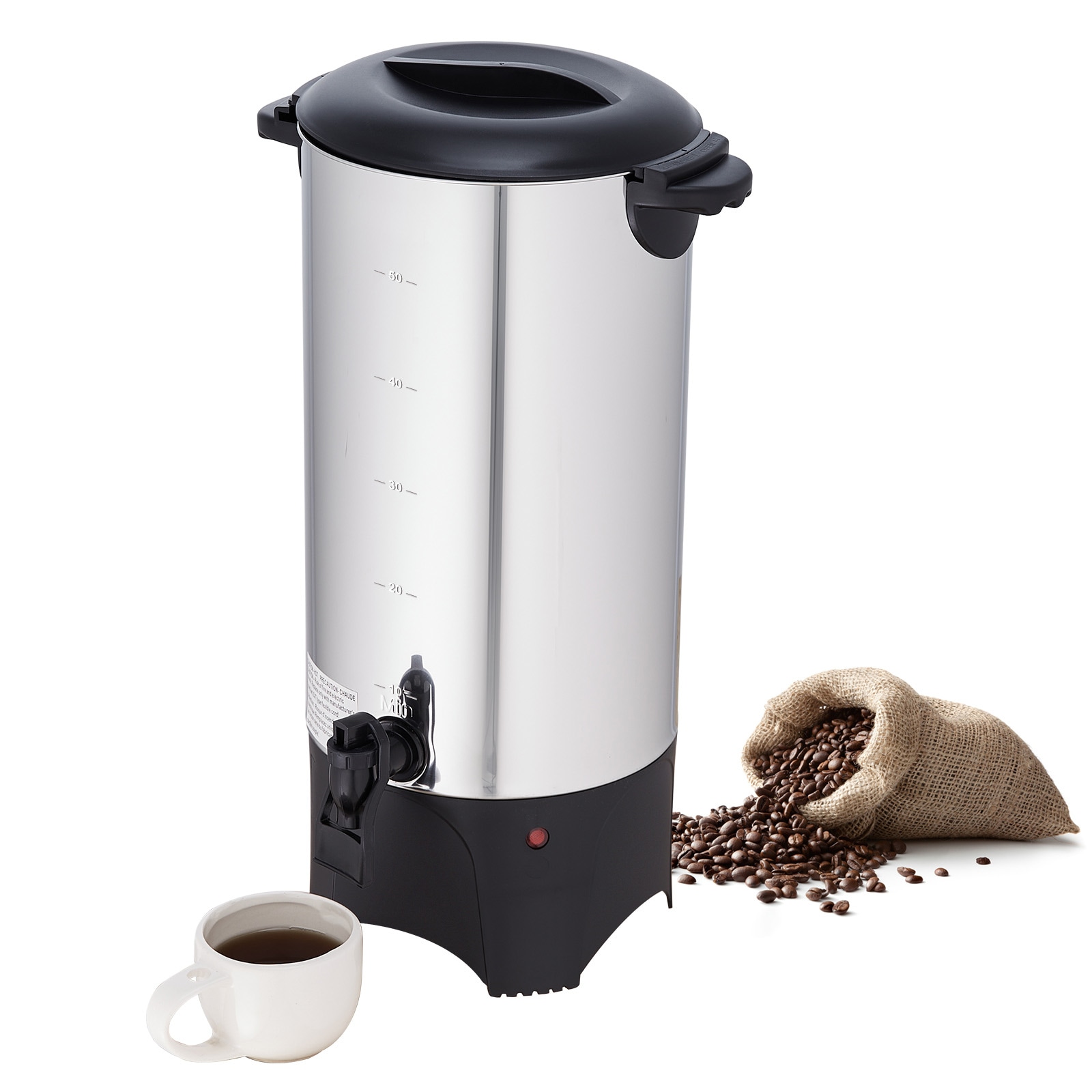 Commercial Coffee Urn Stainless Steel Coffee Maker 50 Cup Dispenser_voghion.com